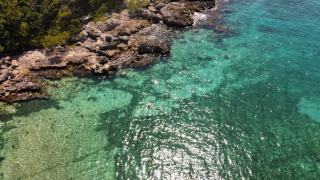 Ilets pigeon en Guadeloupe : eau turquoise et sable fin